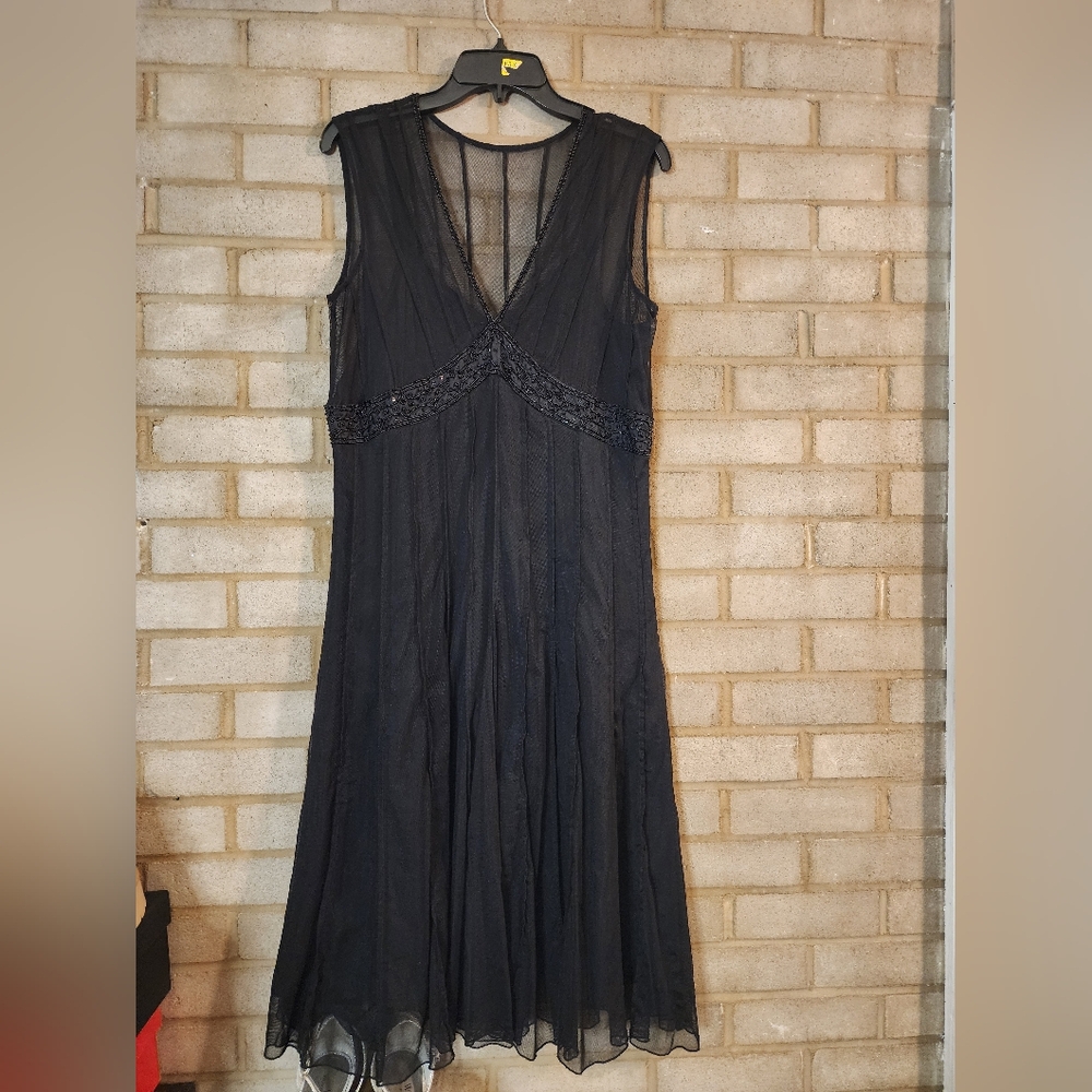 MixIt Black Sleeveless Beaded Dress